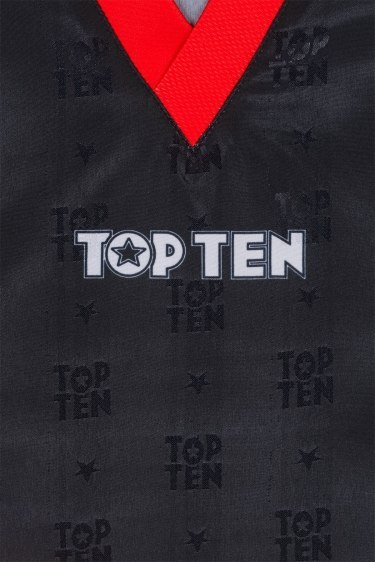 Strój do kickboxingu TOP TEN "Urban Arts" czarno-czerwony (WAKO APPROVED new)