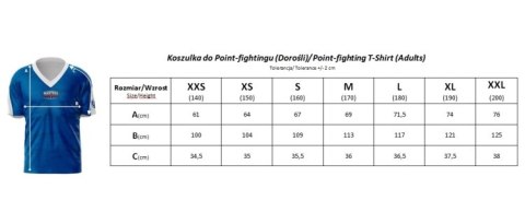 Koszulka MASTERS do point-fightingu "FIGHT" (WAKO APPROVED)