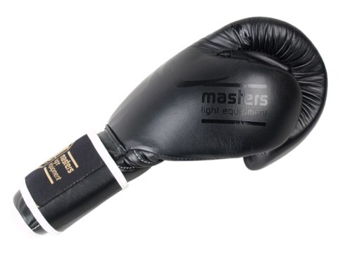 Rękawice bokserskie skórzane MASTERS RBT-BLACK/BLACK 16 oz