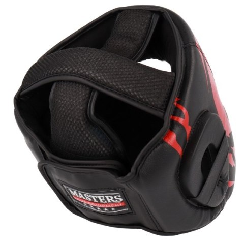 Kask bokserski MASTERS KSS-FIGHT-GEAR czarno-czerwony