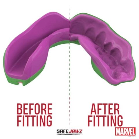 Ochraniacze zębów OZ-TT "Extro Marvel Hulk"" zielono-fioletowe SENIOR