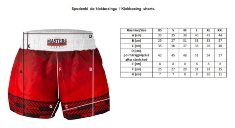 Spodenki MASTERS do kickboxingu SKB-W (WAKO APPROVED)