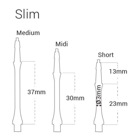 Shaft Clic Slim midi 3 szt.HARROWS czerwone