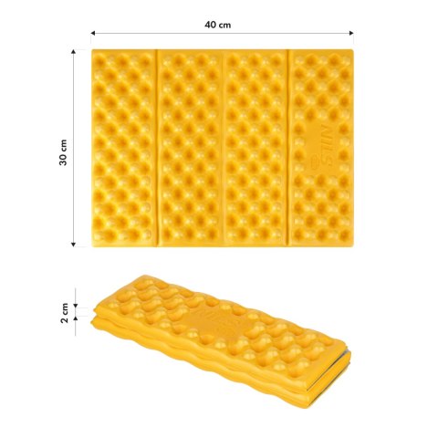 NC17105 KARIMATA KEMPINGOWA DO SIEDZENIA Z PODBICIEM ALUMINIOWYM +IXPE 40 CM ŻÓŁTA NILS CAMP