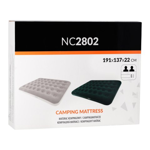NC2802 MATERAC TURYSTYCZNY DMUCHANY 191X137X22 CM ZIELONY NILS CAMP