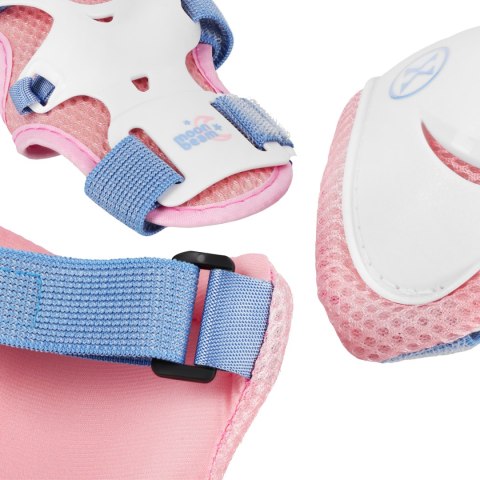 NA0189 ZESTAW LED ŁYŻWOROLKI OCHRANIACZE MOONBEAM BIAŁE ROZM. L(39-42) NILS EXTREME