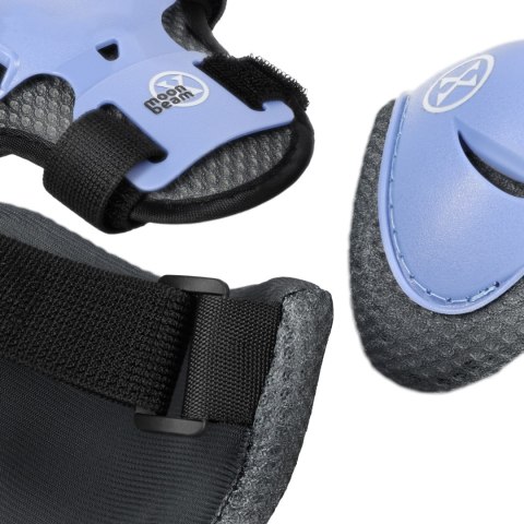 NA0189 ZESTAW LED ŁYŻWOROLKI OCHRANIACZE MOONBEAM NIEBIESKIE ROZM. S(31-34) NILS EXTREME
