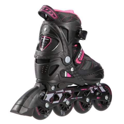 NA11002 CZARNO/RÓŻOWE ROZM. M (35-38) ŁYŻWOROLKI NILS EXTREME