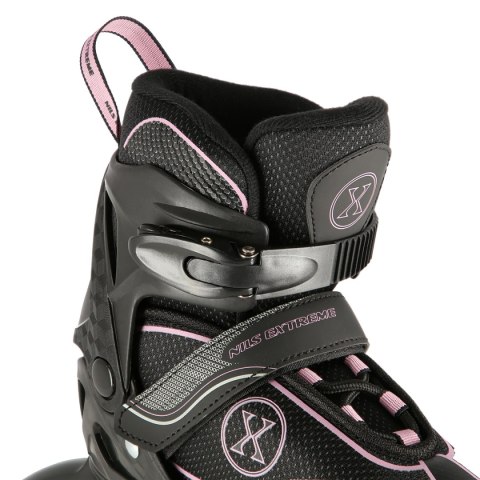 NA11008 CZARNO-RÓŻOWY ROZM. M (35-38) ŁYŻWOROLKI NILS EXTREME