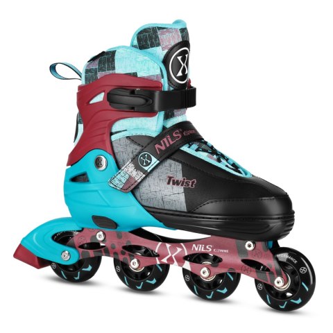 NA13810 ŁYŻWOROLKI TWIST NIEBIESKIE ROZM. L(39-42) NILS EXTREME