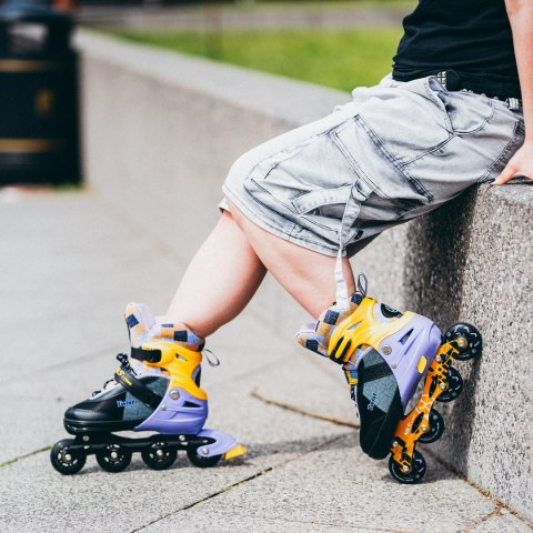 NA13810 ŁYŻWOROLKI TWIST ŻÓŁTE ROZM. M(35-38) NILS EXTREME