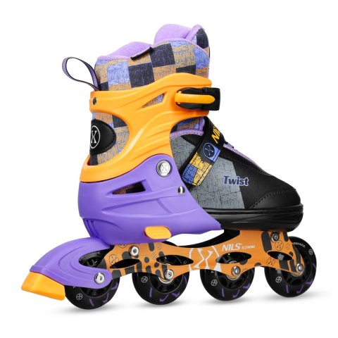 NA13810 ŁYŻWOROLKI TWIST ŻÓŁTE ROZM. M(35-38) NILS EXTREME
