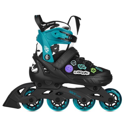 NA2053A ŁYŻWOROLKI VIBE TURKUSOWE ROZM. XS(29-32) NILS EXTREME