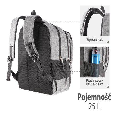 CBC7046 SZARY DAYPACK PLECAK NILS CBC7046 SZARY DAYPACK PLECAK NILS