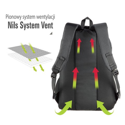 CBC7097 CZARNY URBAN PLECAK NILS CBC7097 CZARNY URBAN PLECAK NILS