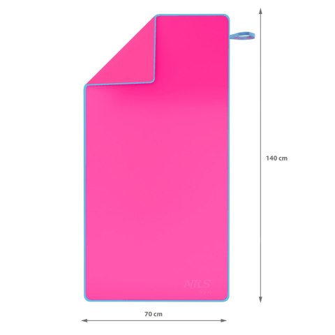 NAR11 RÓŻOWY RĘCZNIK Z MIKROFIBRY 140x70 cm NILS AQUA NAR11 RÓŻOWY RĘCZNIK Z MIKROFIBRY 140x70 cm NILS AQUA