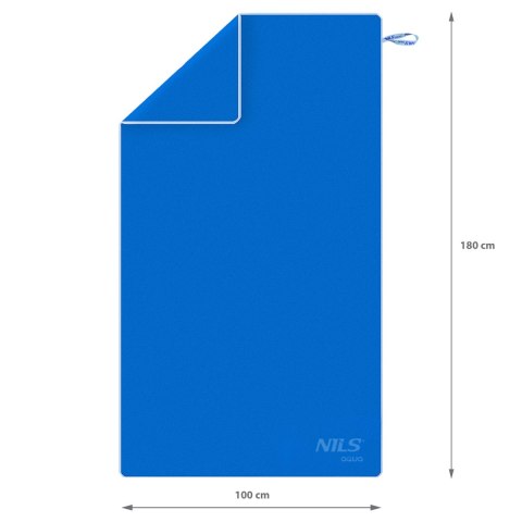 NAR12 NIEBIESKI RĘCZNIK Z MIKROFIBRY 180x100 cm NILS AQUA NAR12 NIEBIESKI RĘCZNIK Z MIKROFIBRY 180x100 cm NILS AQUA