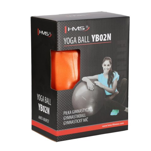 YB02 NEW 55CM ORANGE ANTI-BURST PIŁKA GIMNASTYCZNA HMS