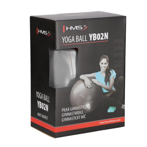 YB02 NEW 75CM GRAY ANTI-BURST PIŁKA GIMNASTYCZNA HMS