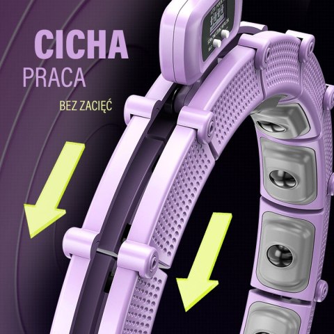 HHM14 HULA HOP VIOLET Z MAGNESAMI I OBCIĄŻNIKIEM + LICZNIK HMS