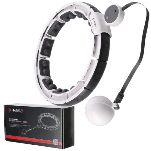 HHM16 HULA HOP WHITE Z MAGNESAMI I OBCIĄŻNIKIEM + LICZNIK HMS