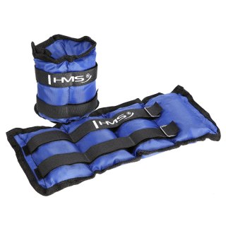 OB03 BLUE OBCIĄŻNIKI DO ĆWICZEŃ NA KOSTKI I NADGARSTKI 2 x 1.5 KG HMS