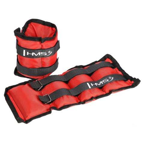 OB03 RED OBCIĄŻNIKI DO ĆWICZEŃ NA KOSTKI I NADGARSTKI 2 x 1.5 KG HMS