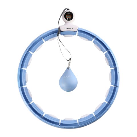 ZESTAW HULA HOP MAGNETYCZNY BLUE HHM15 Z LICZNIKIEM HMS + PAS BR163 BLACK PLUS SIZE