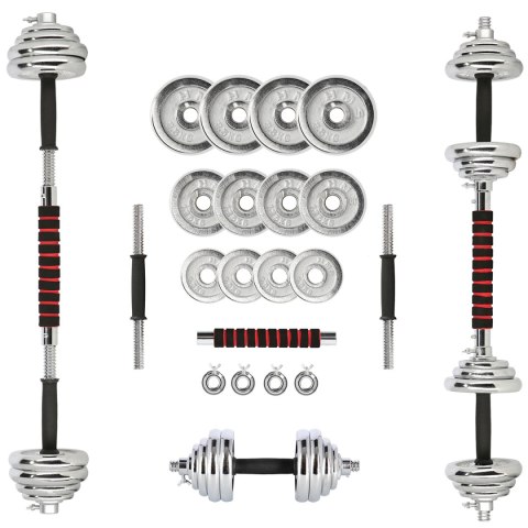 STC21 SZTANGIELKI REGULOWANE W WALIZCE CHROMOWANE 20KG HMS