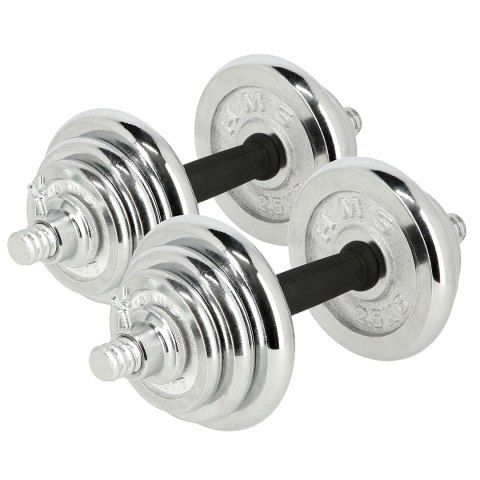 STC21 SZTANGIELKI REGULOWANE W WALIZCE CHROMOWANE 20KG HMS