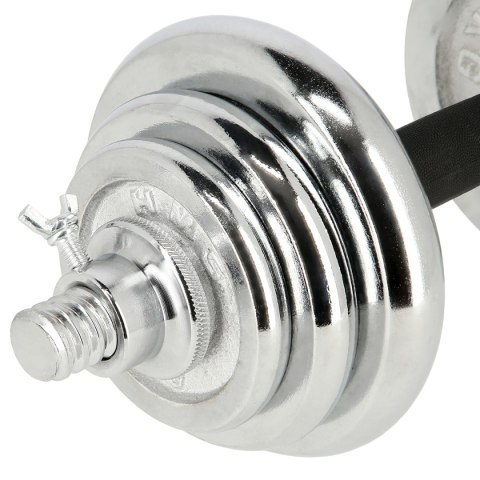 STC21 SZTANGIELKI REGULOWANE W WALIZCE CHROMOWANE 20KG HMS