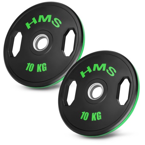 TOG10 2 x 10 KG TALERZ OLIMPIJSKI OGUMOWANY 2 x 10 KG HMS