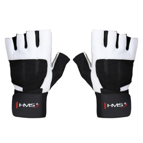 RST04 WHITE-BLACK ROZM. L RĘKAWICE NA SIŁOWNIĘ HMS