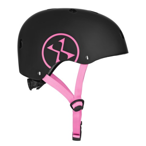 MTW001-1 KASK CZARNO-RÓŻOWY ROZM. M(55-58CM) NILS EXTREME