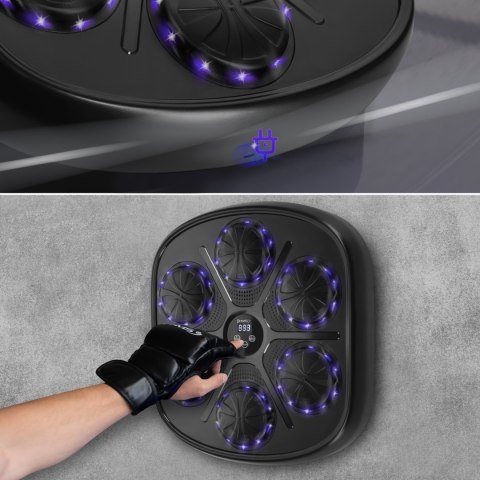 TB03 ELEKTRONICZNA TARCZA BOKSERSKA BLUETOOTH Z MUZYKĄ I RĘKAWICAMI HMS