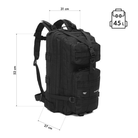 NC3902 PLECAK TAKTYCZNY RANGER CZARNY 45L NILS CAMP NC3902 PLECAK TAKTYCZNY RANGER CZARNY 45L NILS CAMP