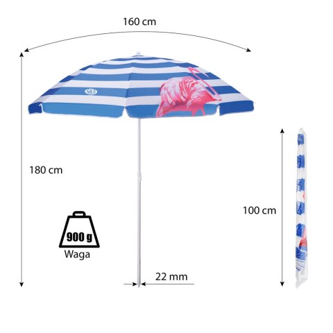 NC7811 PARASOL PLAŻOWY 180 CM NILS CAMP NC7811 PARASOL PLAŻOWY 180 CM NILS CAMP