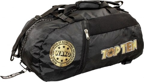 Torba sportowa TOP TEN z funkcją plecaka 55 x 29 x 27 TPR-P-1 WAKO czarno-złota