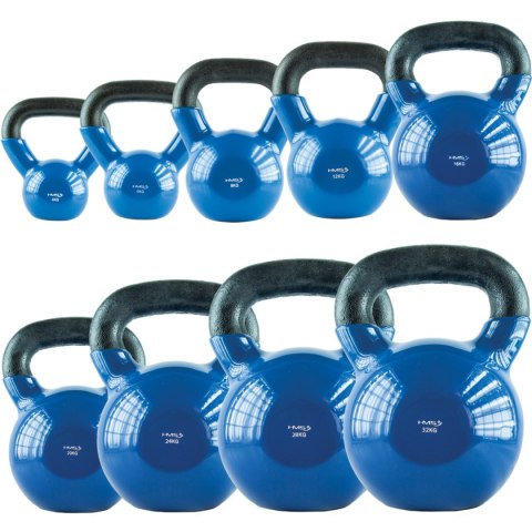 KNV08 BLUE KETTLEBELL ŻELIWNY POKRYTY WINYLEM HMS