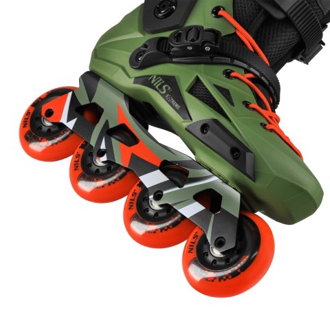 NA1601 ŁYŻWOROLKI SLALOMOWE SLAYD ZIELONE ROZM. 40 NILS EXTREME