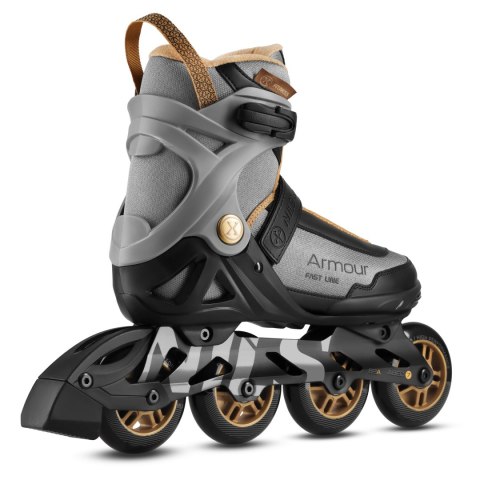 NA22151 ŁYŻWOROLKI ARMOUR SZARE ROZM. 43 NILS EXTREME