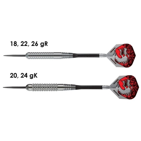 Rzutki dart Silver Arrows 22gR steeltip HARROWS