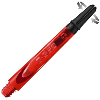 Shaft Carbon 360 short 3 szt.HARROWS czerwony