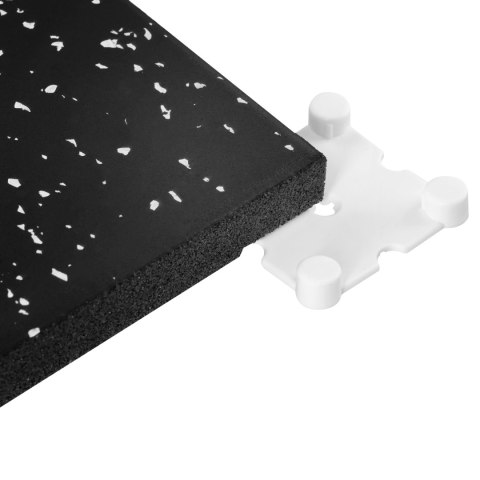 POS25 PODŁOGA GUMOWA POD SPRZĘT FITNESS BLACK/WHITE II GATUNEK