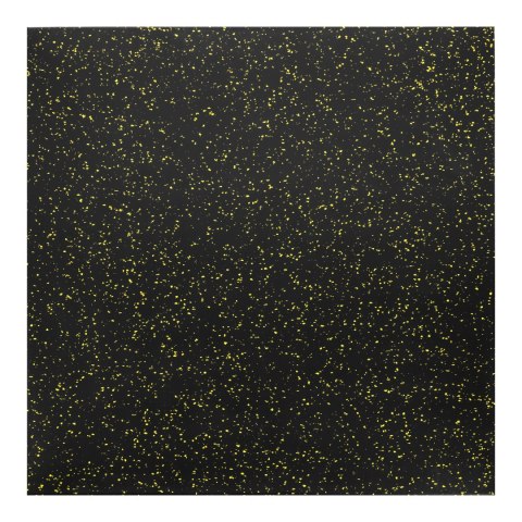 POS35 PODŁOGA GUMOWA POD SPRZĘT FITNESS Z WYPUSTKAMI BLACK/YELLOW II GATUNEK