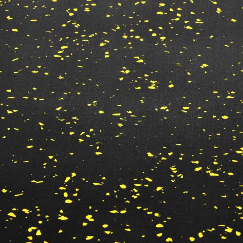 POS35 PODŁOGA GUMOWA POD SPRZĘT FITNESS Z WYPUSTKAMI BLACK/YELLOW II GATUNEK