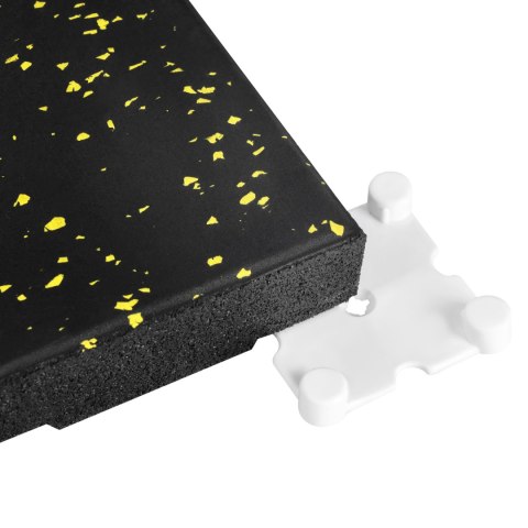 POS35 PODŁOGA GUMOWA POD SPRZĘT FITNESS Z WYPUSTKAMI BLACK/YELLOW II GATUNEK