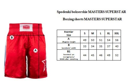 Spodenki bokserskie MASTERS SUPERSTAR