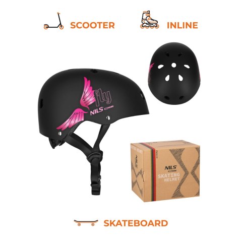 MTW001 FLY KASK RÓŻOWY M(55-58CM) NILS EXTREME