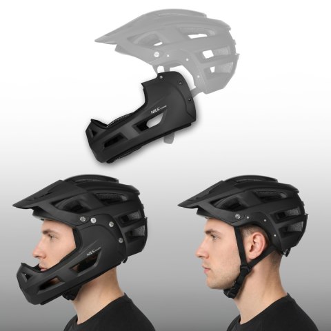 MTW101 KASK CZARNY FULL FACE L(58-61CM) NILS EXTREME